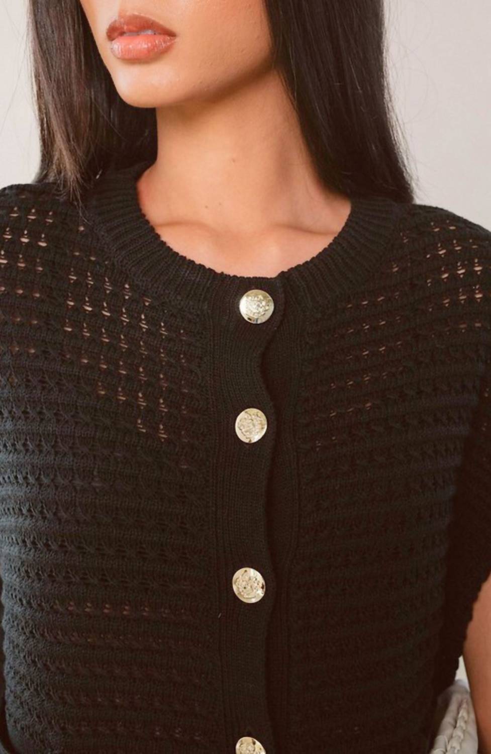 Elan - Knit Button Down Detail Cardigan