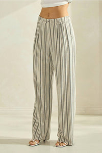 Able - Striped Linen Blend Trouser Pants
