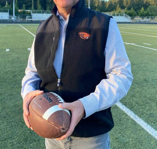 Cutter & Buck - Oregon State Beavers Eco Fleece Zip Vest