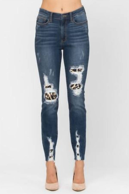 Judy Blue - Leopard Patch Jeans