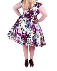 Orchid Bloom - Panises Floral Swing Dress