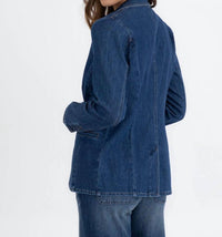 Level99 - Coco Denim Long Sleeve Blazer