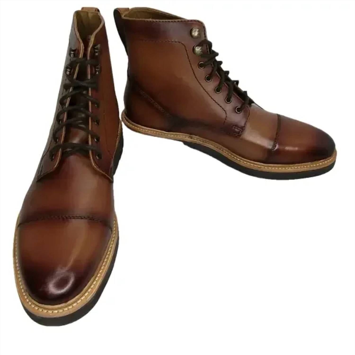 Florsheim Men's Shoe Co Whitmore Cap Toe Ankle Dress Boots in brown - men's boots