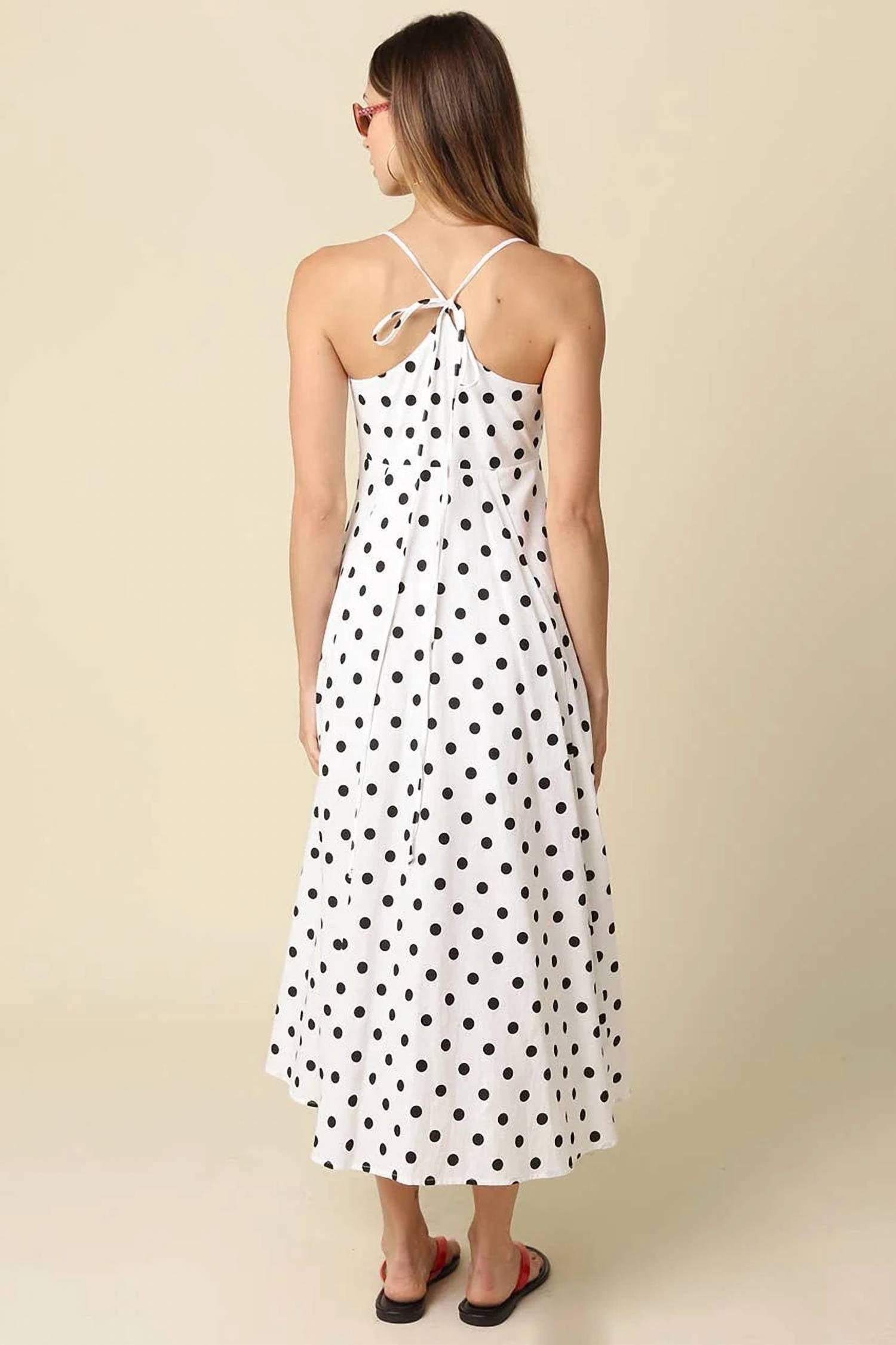 Olivaceous - Clara Polka Dot Maxi Dress