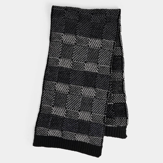 Coco + Carmen - Women's Checkerboard Winter Knit Scarf