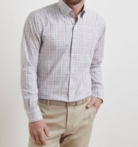 PETER MILLAR Orvieto Cotton Shirt in nebula blue - men's shirt