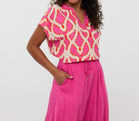 ESQUALO Telse Top in beads disco spark - women's blouse - detail view