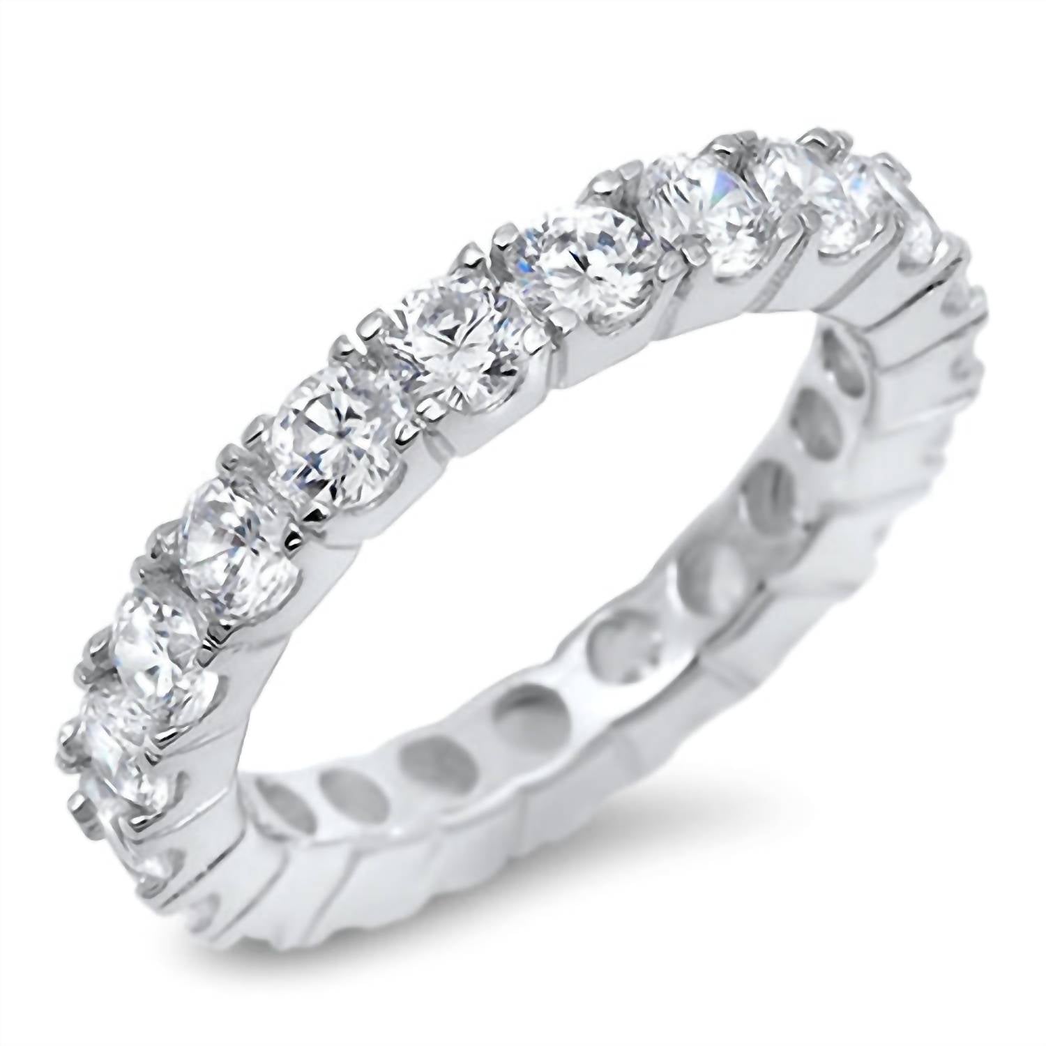 Starlette Women's Kayla Eternity Ring in silver - women's jewelry
