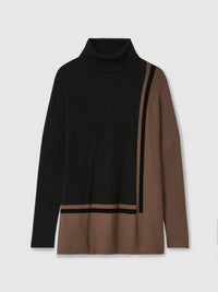 Reiss - Sophia Colorblock Roll Neck Sweater