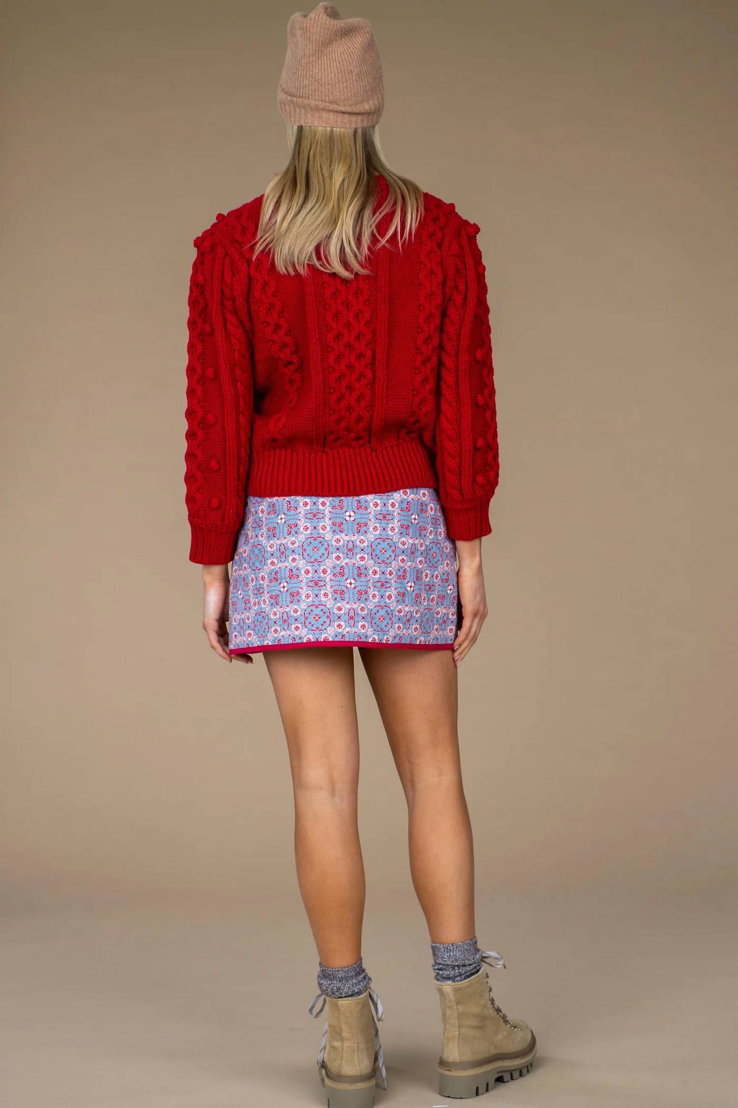Poppy Bubble Knit Sweater