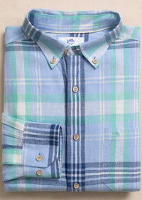 Southern Tide - Men's Cedar Island Plaid Linen Rayon Sport Shirt