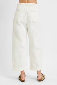 Risen - High Rise Crop Wide Leg Cargo Jeans