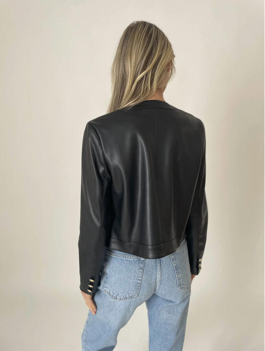 Six/Fifty - Blair Faux Leather Blazer