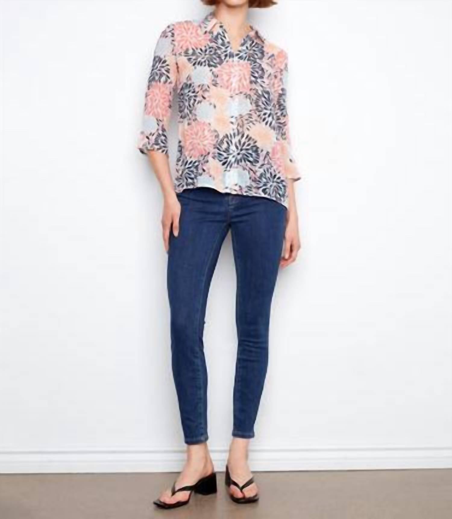 Charlie B - Printed Cotton Gauze Button Up Shirt