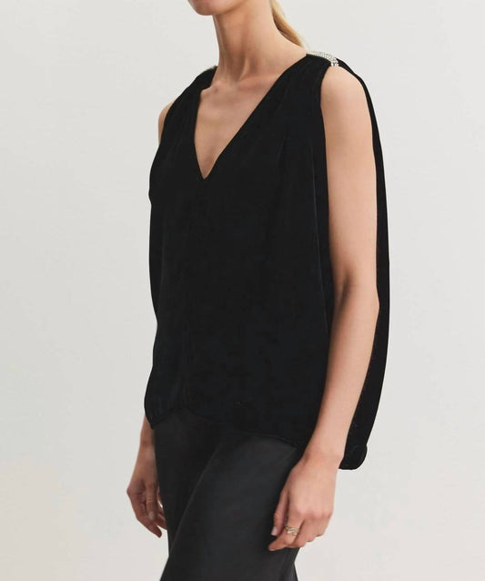 Velvet By Graham & Spencer - Adelle Silk Velvet Top