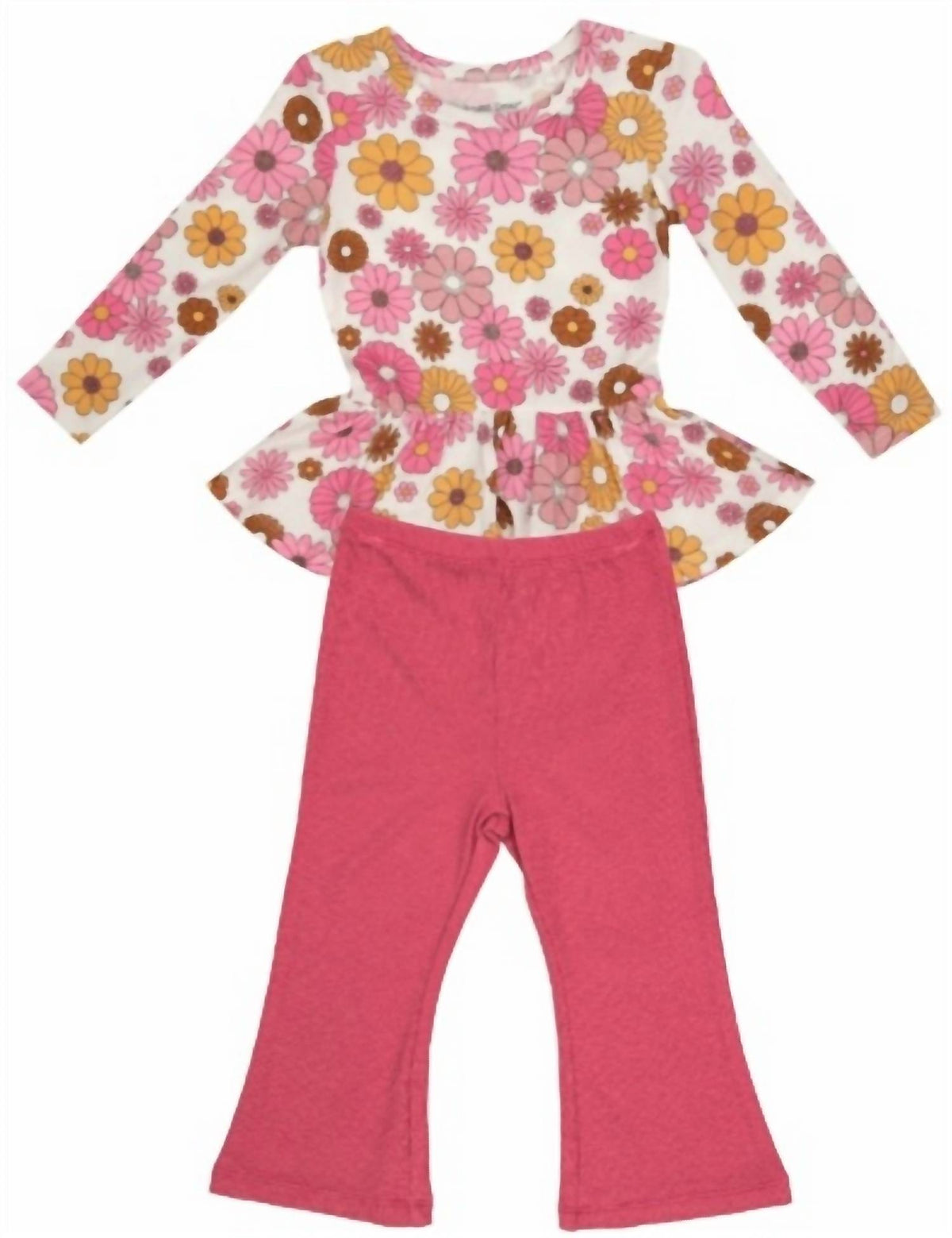 Angel Dear - GIRLS' PEPLUM TOP AND FLARE PANT