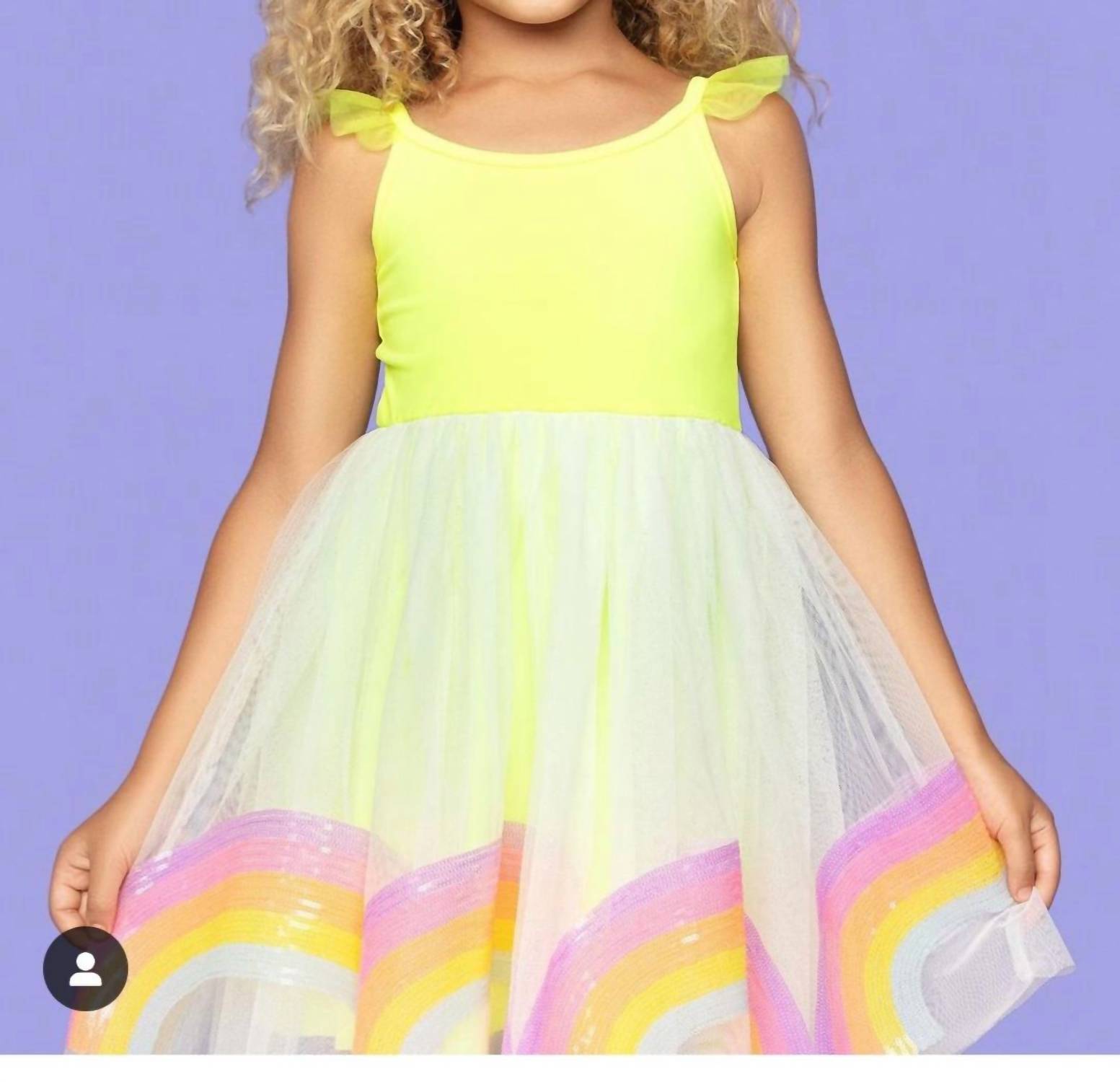 Mia - Girl's New York Rainbow Dress