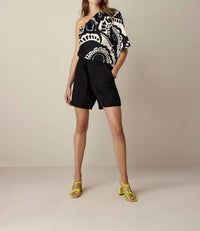 Summum - One Shoulder Flower Top