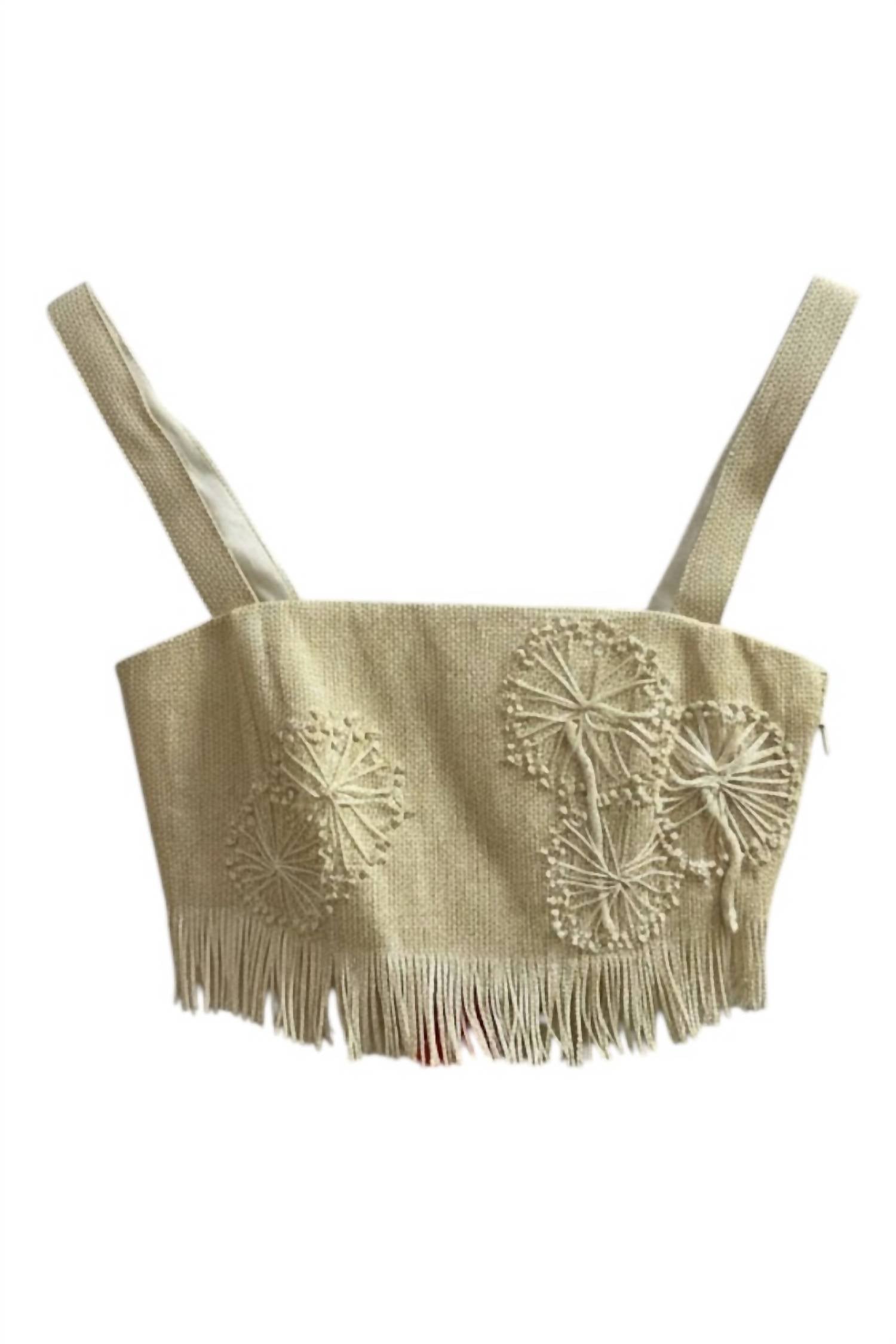 Barbara Bela - Embroidered Cropped Top