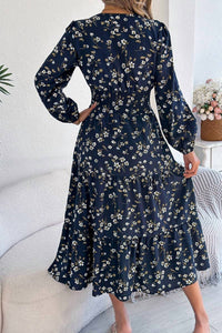Ninexis - Oh My Darlin' Floral V Neck Long Sleeve Dress