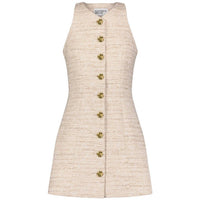Matthew Bruch - Natural Tweed Vest Mini Dress