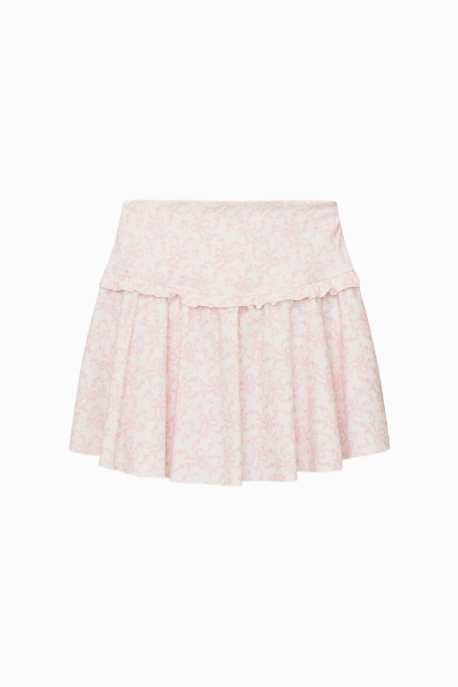 Loveshackfancy - Vanina Bow Print Mini Active Skort