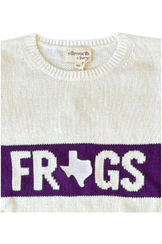 Ellsworth + Ivey - Women's Frogs Varsity Stripe Sweater