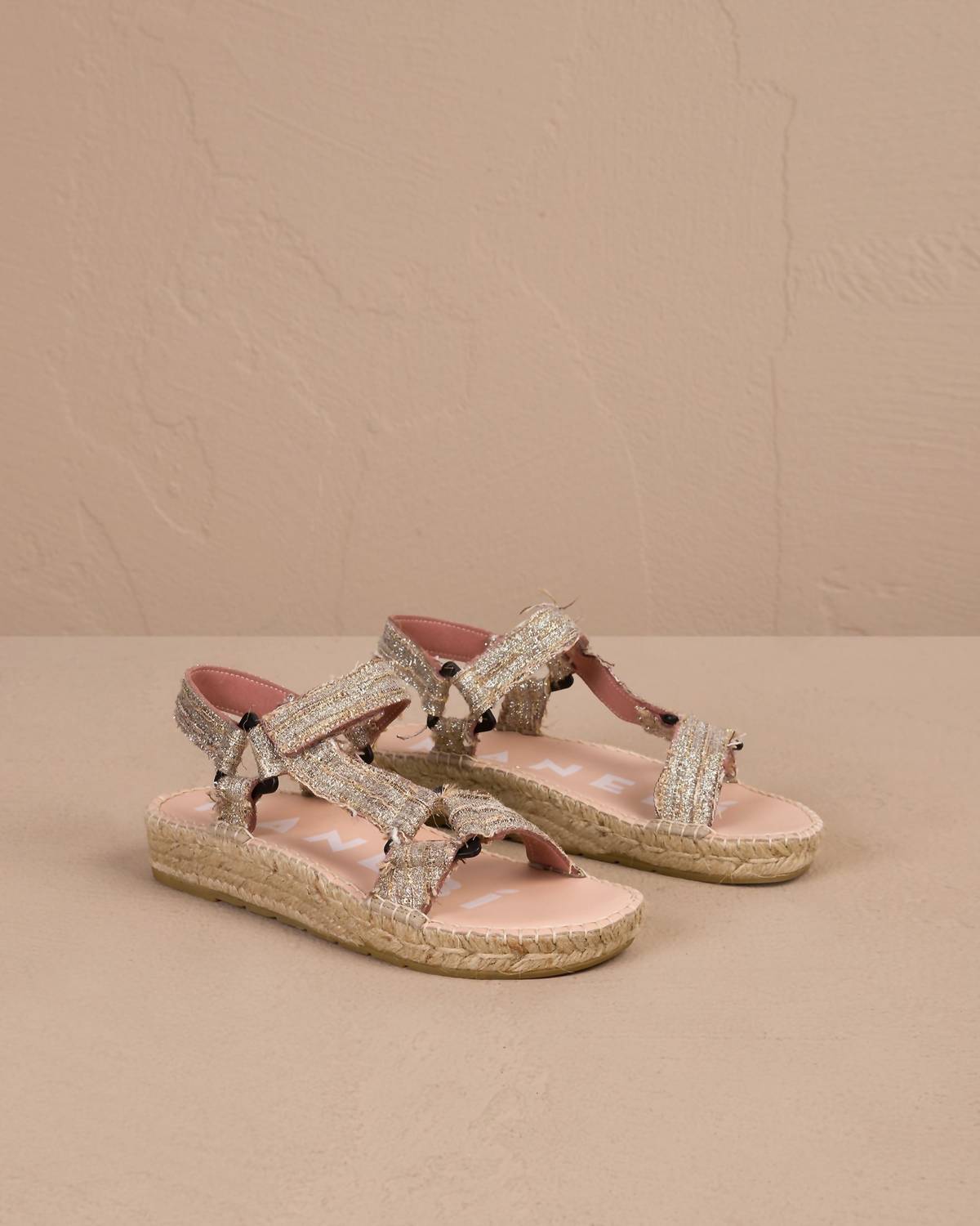 Manebi - Women's Lurex Cotton Blend Hiking Sandal