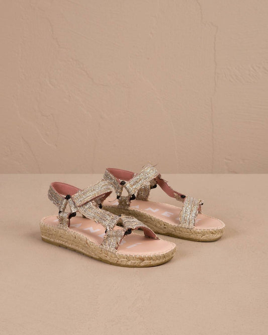 Manebi - Women's Lurex Cotton Blend Hiking Sandal