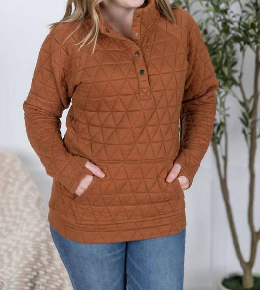 Michelle Mae - Geometric Button Snap Pullover Jacket