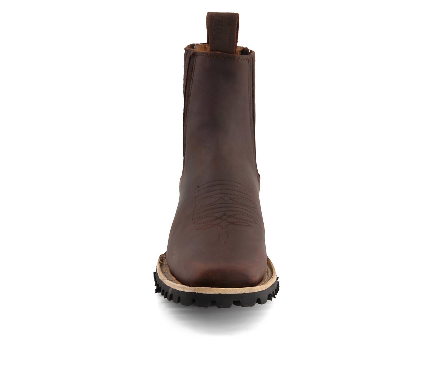 Forastero - Men's Leather Chelsea Boots With Side Zipper