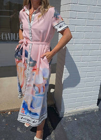 Q2 - Watercolor Print Maxi Dress
