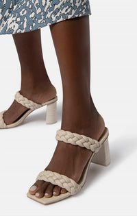 Dolce Vita Women's Paily Braided Block Heels in ivory stella - women's heels - view 5