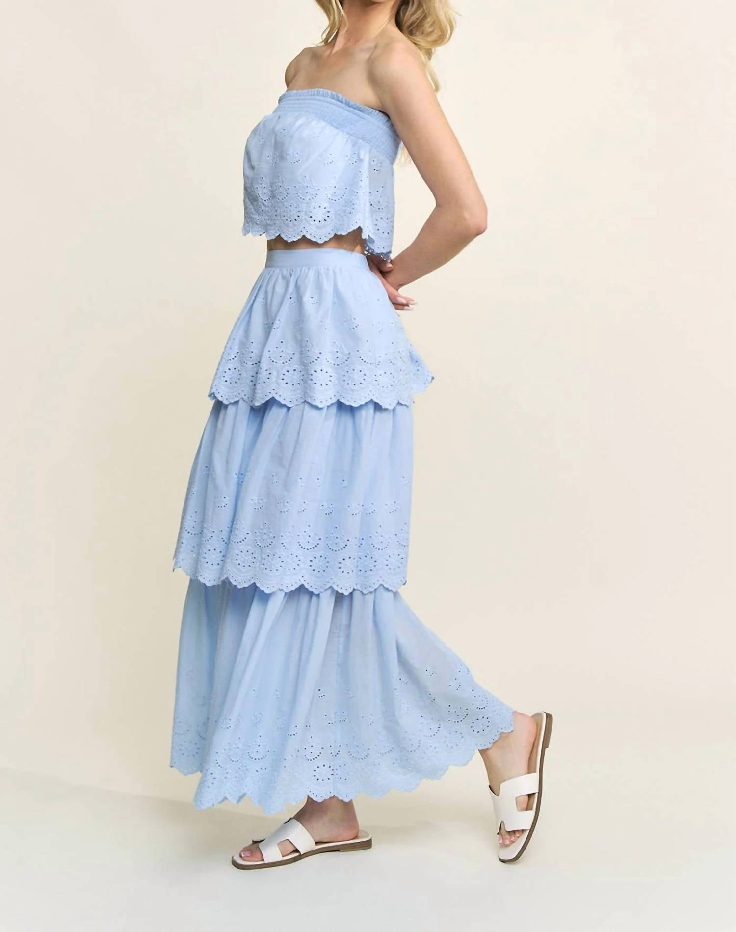 Hersy - Women's Bluebell Eyelet Set