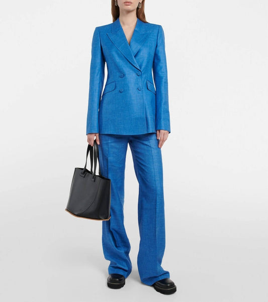 Gabriela Hearst - Stephanie Blazer Twill Slub Suiting