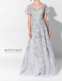 Ivonne D - Fine Embroidered A Line Gown