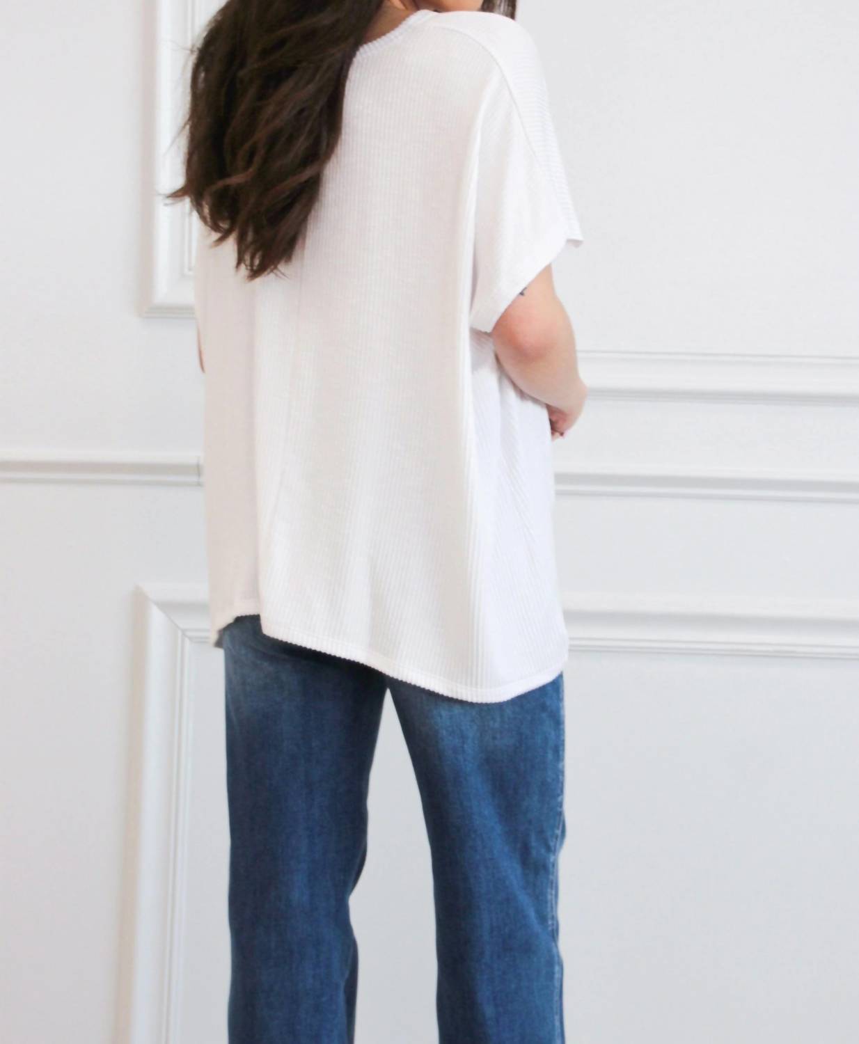 Zenana - Ellison Corded Rib Oversized Pocket Top