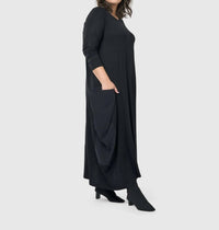 ALEMBIKA Midnight Maxi Dress in black - women's dress - view 6