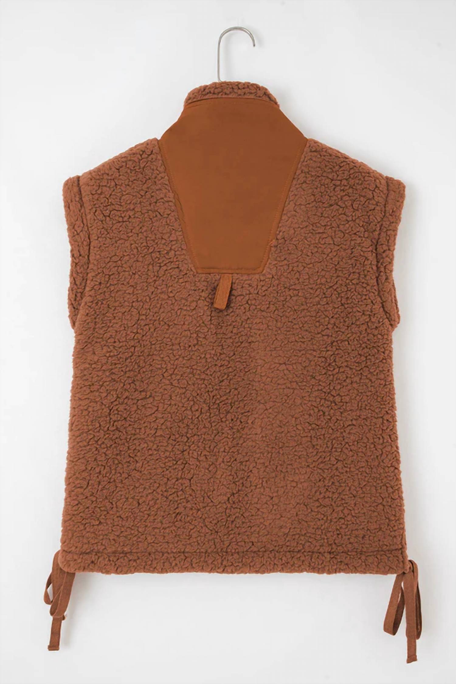 1 The Woman - Sherpa Snap Button Front Vest
