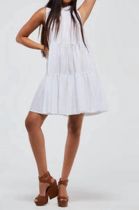 Rhodes Poplin Sleeveless Tiered Dress