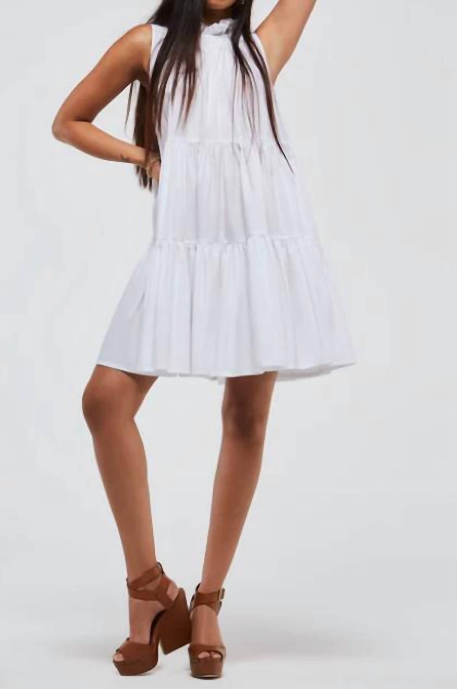Rhodes Poplin Sleeveless Tiered Dress