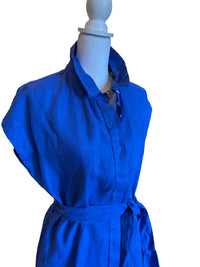 Haris Cotton - Women's Cap Sleeve Linen Shirt Dress