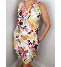 Ethyl Soft Lined Summer Dress in multi - women's dress