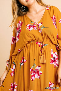 Umgee - Floral High Low Dress -PLUS