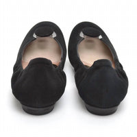 Beautifeel Women's Mary Ballerina Flats in black suede - women's flats - alternate view