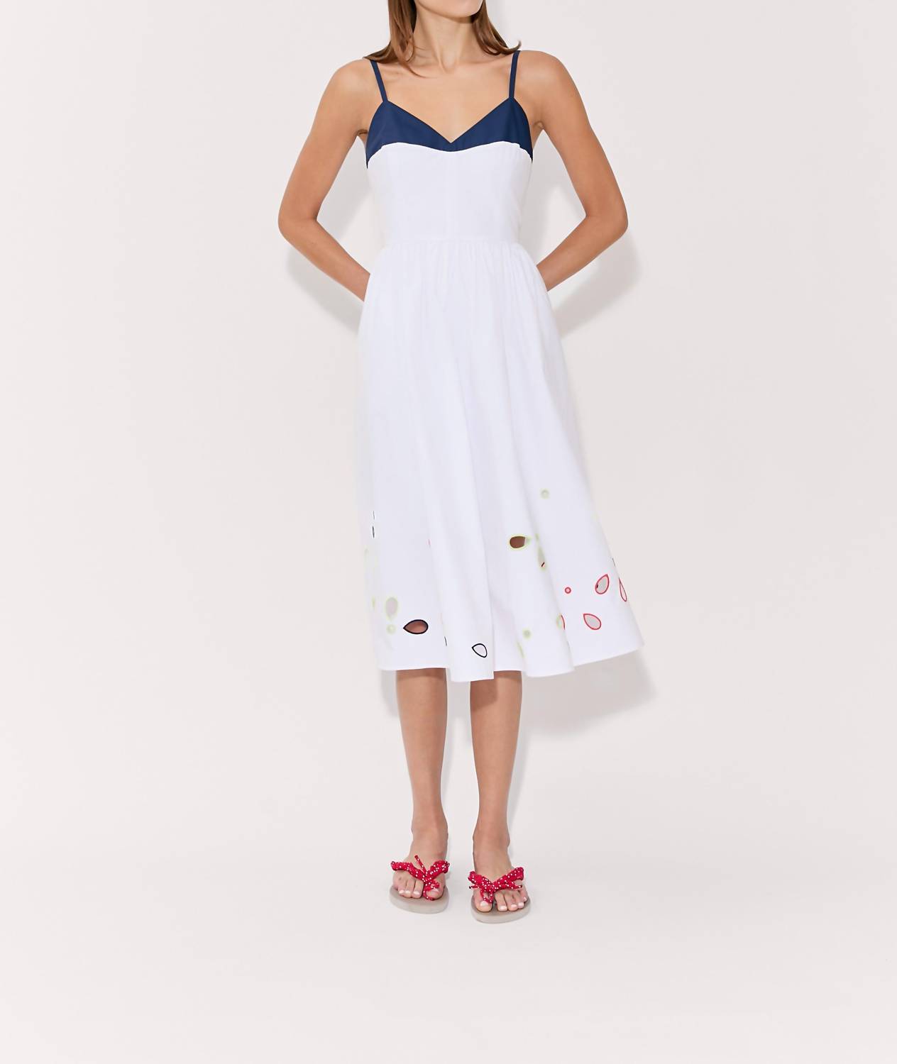 Rosie Assoulin - Undress Eyelet Cotton Poplin Midi Dress