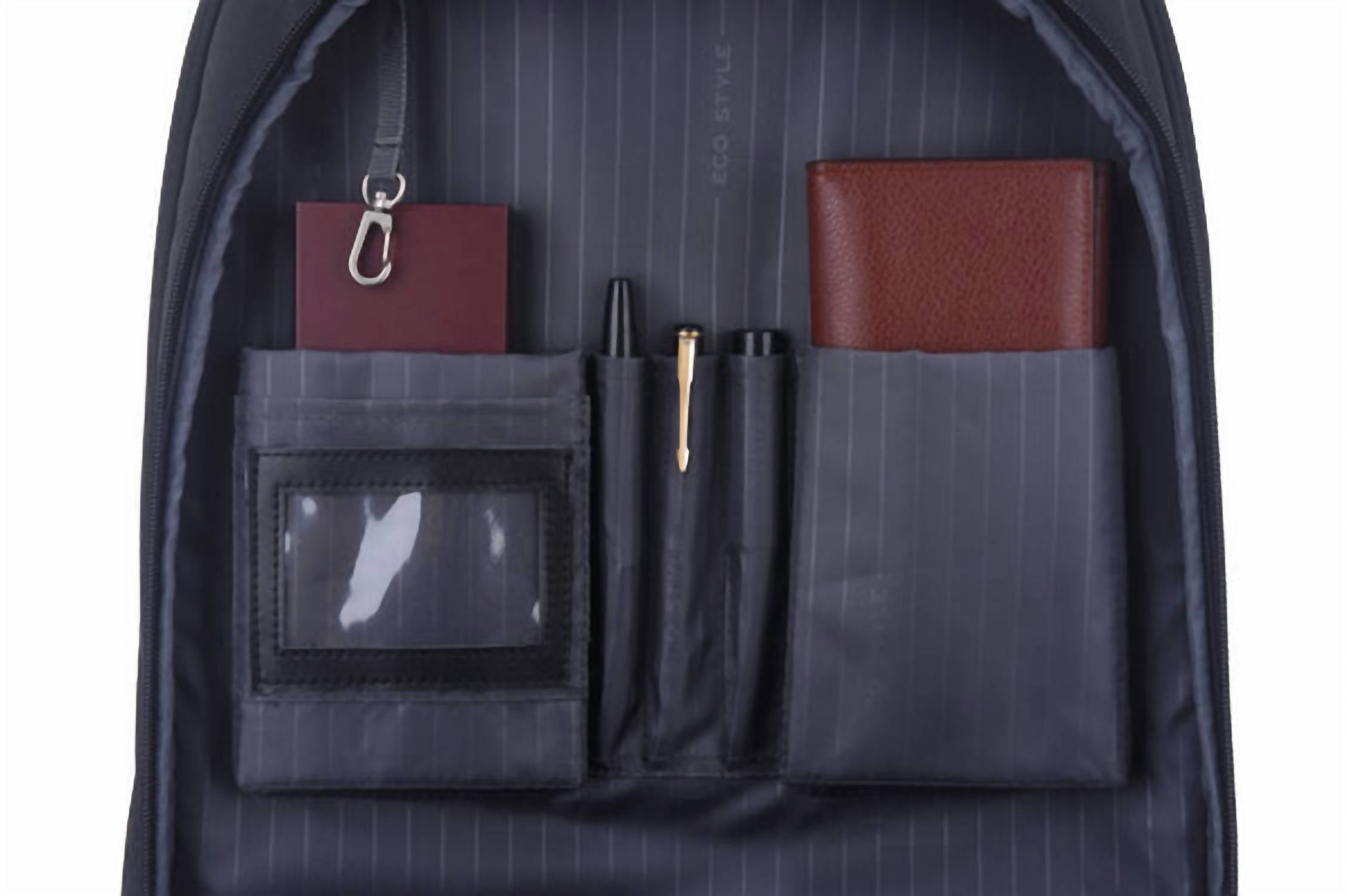 Eco Style Men's Exec Rolling Backpack in black - men's bag - view 5