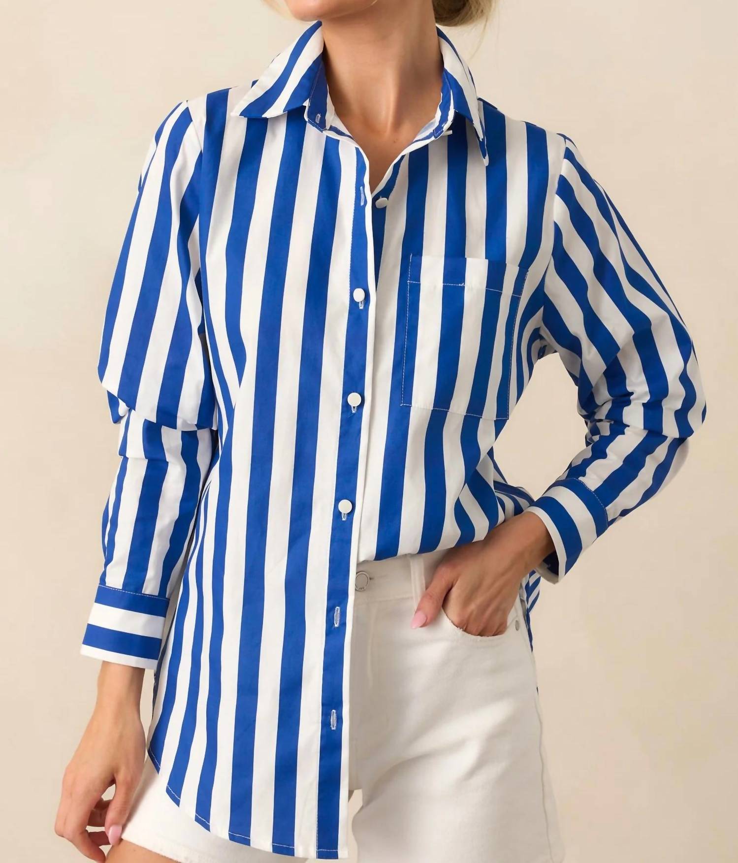 Prosperina - Paula Button Front Top