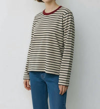 Dylan - Charlie Stripe Tee With Contrast Collar