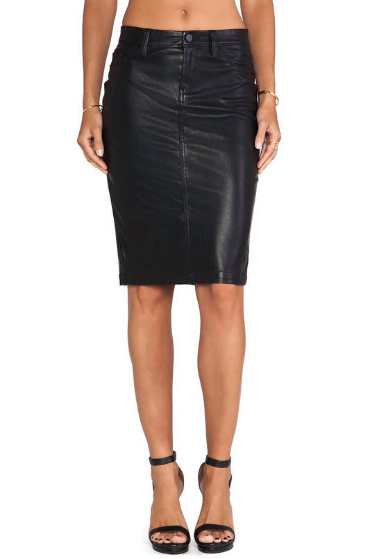 Blanknyc - faux leather knee length skirt